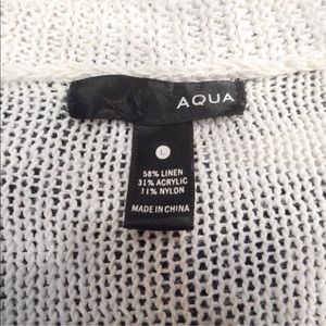 Aqua Sweaters - Aqua sz L striped white navy blue pocket sweater Aqua Sweaters - Aqua sz L striped white navy blue pocket sweater